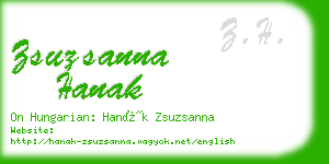 zsuzsanna hanak business card